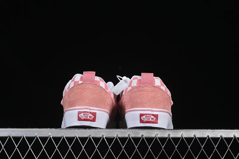 All categories Vans Vans series Vans Low Vans low-top Vans Knu Skool girly pink plaid comfortable and fashionable non-slip wear-resistant low-top casual bread shoes VN0009QCREV